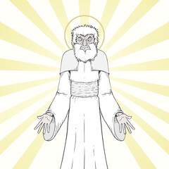 Wise god illustration