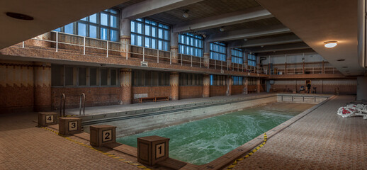 Historic swimming pool in the center of Poland