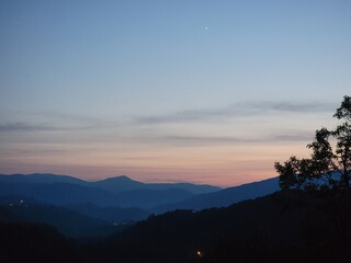 Mountain sunset