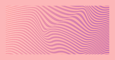 Fototapeta premium Vector twisted lines background. Black and white waves with colored background