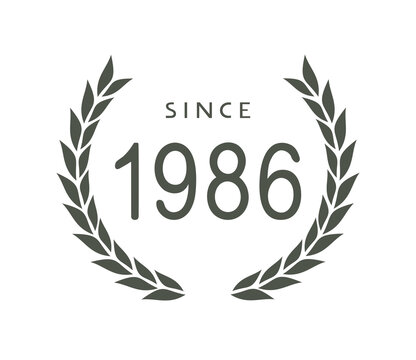 Since 1986 emblem symbol