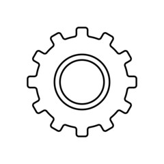 Setting gear icon in line style