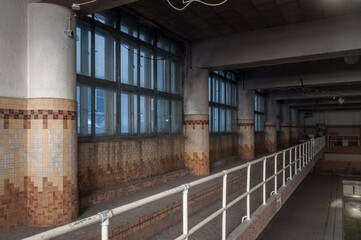 Historic swimming pool in the center of Poland