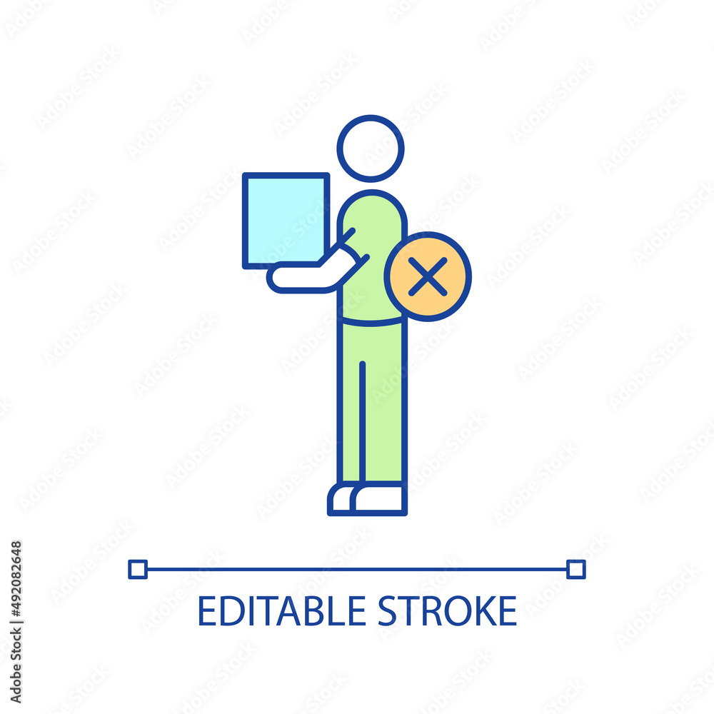 Poster improper posture in lifting objects rgb color icon. manual handling. lifting heavy objects technique