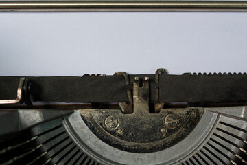Fototapeta na wymiar An old classic typewriter. Copy space. For text purpose.