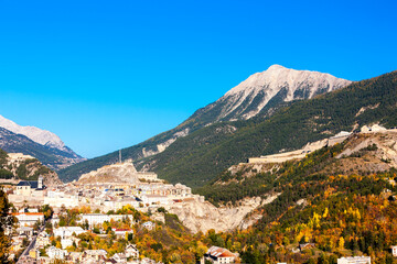 old fortification town Briancon in France