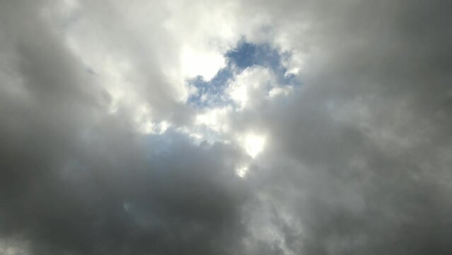 Time lapse over cloudy sky