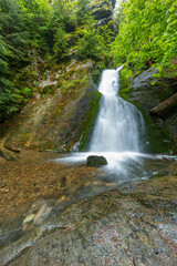 Fototapeta premium Resov waterfalls on the river Huntava in Nizky Jesenik, Northern Moravia, Czech Republic