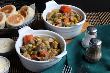 Beef Stew and Biscuits for Two