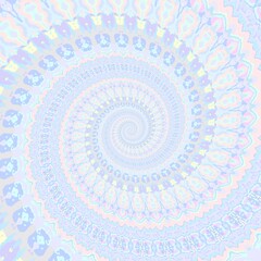 Groovy Funky Intricate Trippy Colorful Pastel Boho Hippie Spiral Mandala Abstract Digital Art