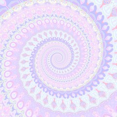 Groovy Funky Intricate Trippy Colorful Pastel Boho Hippie Spiral Mandala Abstract Digital Art