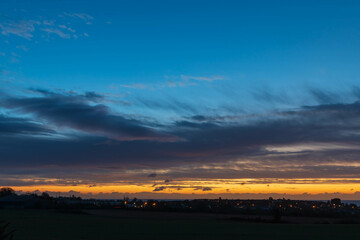 Fototapeta na wymiar sunset over Arklow town 
