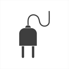 Electrical plug icon on a white background. Vector illustration. Episode 10
