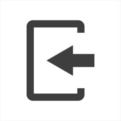 The exit icon. Logout and output, outlet, out symbol. Flat Vector illustration.