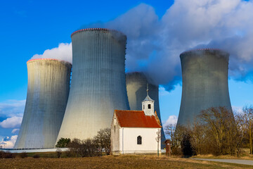 Nuclear power station Dukovany, Vysocina region, Czech republic