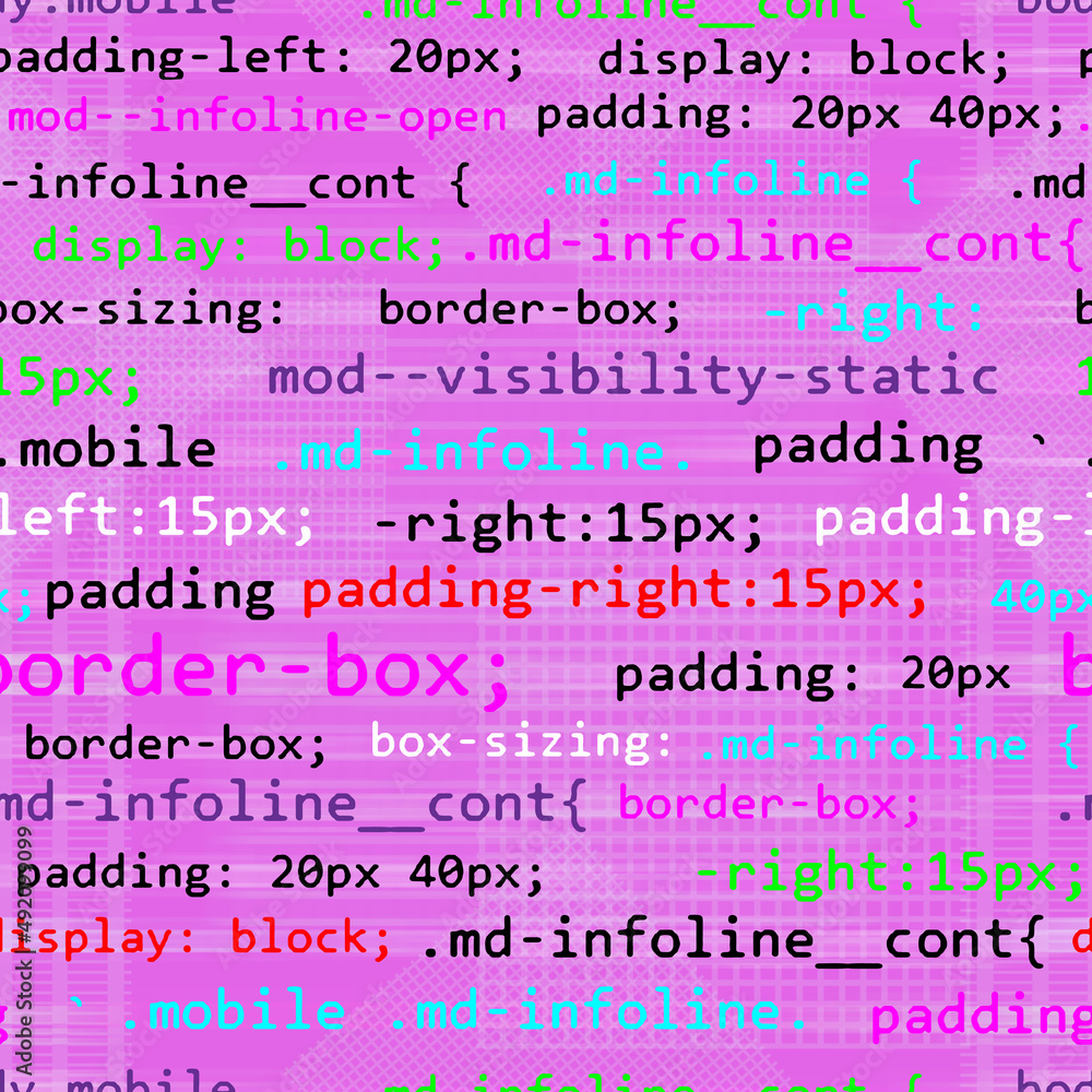 Poster abstract pink background with colorful letters. seamless pattern.