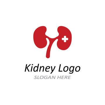 Kidney health and kidney care logo using icon design concept vector illustration