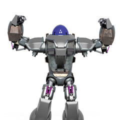 Fototapeta premium giant robot is strong