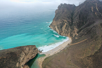 Dhalkut in Oman is characterized by its terrain that combines green mountain heights and dense forests on the other side of the sea beaches overlooking the Arabian Sea