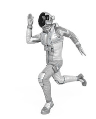 astronaut explorer is running fast