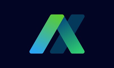 ax colorful logo with gradient color