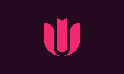 flower logo with flat color