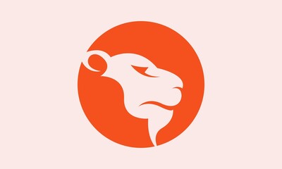 lion negative space logo designs