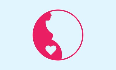 love pregnancy logo designs flat