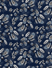 Seamless paisley pattern, ethnic print.