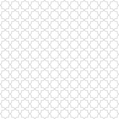 Seamless islamic pattern gray and white vector illustration, abstract islamic texture graphic design background. Textile ornament. Vector illustration. EPS 10.