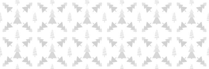 Obraz premium Seamless pattern with christmas trees. Abstract geometric wallpaper. Geometric art. Print for textiles, fabrics, polygraphy, posters. Greeting cards. Black and white illustration