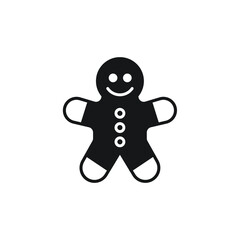 Gingerbread man icons  symbol vector elements for infographic web