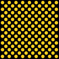 Yellow dots pattern on black background