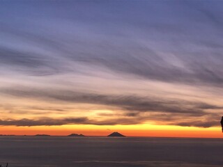 sunset in the desert