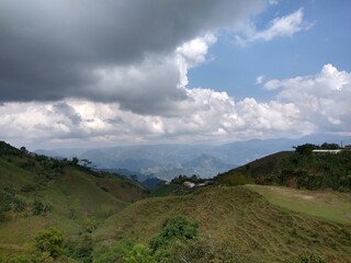 Fototapeta premium clouds over the mountains