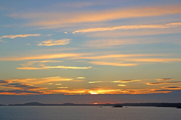 Sunset over Newgale Beach, Wales	