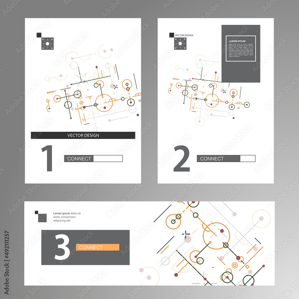 Poster cover brochure geometric data. document concept. modern minimal style. business card. business abstr