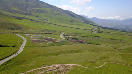 beautiful landscape with green mountains in northwest Argentina