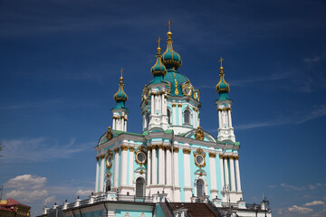 Fototapeta na wymiar St Andrews Church in Kiev, Ukraine