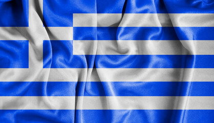 National Flag of Greece, silk background