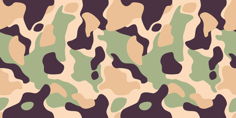 Modern camouflage seamless pattern. Vector abstract design for paper, cover, fabric, interior decor and other