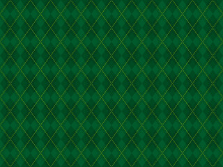 Green argyle pattern. Seamless geometric background. Green argyle pattern for fabric, textile, clothing.
