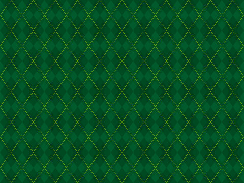 Green argyle pattern. Seamless geometric background. Green argyle pattern for fabric, textile, clothing.