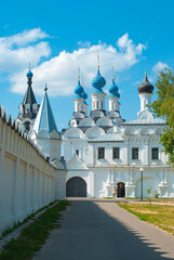 Fototapeta na wymiar Murom, Russia. Cathedral and bell tower of Annunciation Monastery