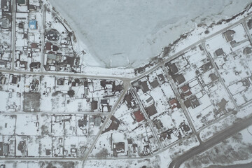 Aerial view of village