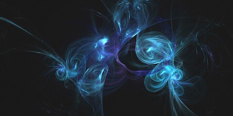 
3D rendering abstract multicolor fractal background