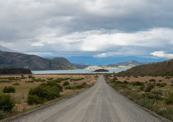 The mythical carretera Austral (Southern Way), Chile's Route 7 near Puerto Murta, Patagonia, Chile. It runs through forests, fjords, glaciers, canals and steep mountains in rural Patagonia