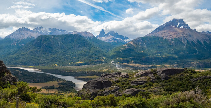 Stunning Cerro Castillo (Castle Hill) along the mythical carretera Austral (Southern Way), Chile's Route 7. It runs through forests, fjords, glaciers, canals and steep mountains in rural Patagonia