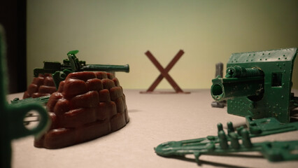 Explosions in the war and broken equipment. There is no war. Plots on the military theme.