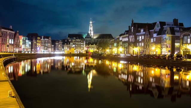 HYPERLAPSE HAARLEM CITY THE NETHERLANDS 